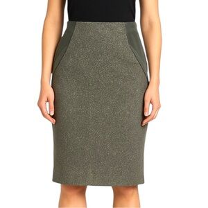 Gina Mantelli Deep Green Tweed Skirt Size 10